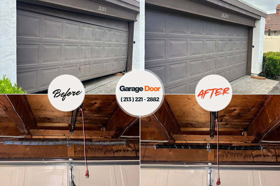 Before and after: garage door company Blacklick Estates, OH